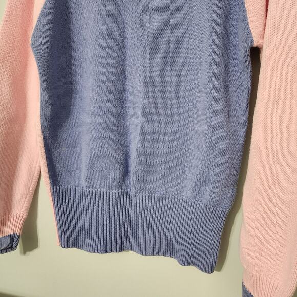 Vintage Leon Levine Pastel Golf Cotton Crewneck Sweater Birdie Swing Putt, S - Picture 6 of 7